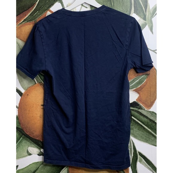 Everlane Mens XS V Neck Navy Blue Short Sleeve Tee Shirt Cotton - Picture 4 of 8